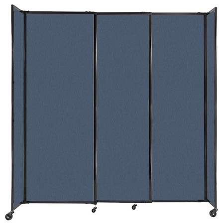 Versare StraightWall Sliding Portable Partition 7'2" x 7'6" Ocean Fabric 1490315